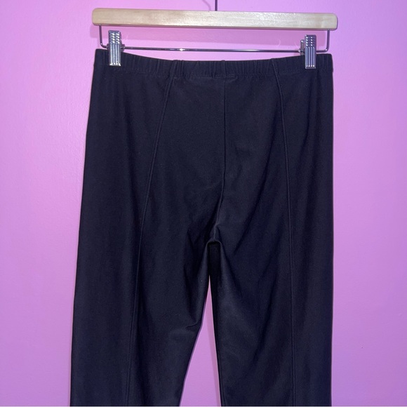 Nike Pants Women's Size Small Black Straight Leg Sleek Zip Front Stretch Vintage - Picture 7 of 8